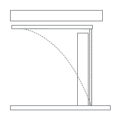 garage door mechanism - NON-PROTRUDING LEAF